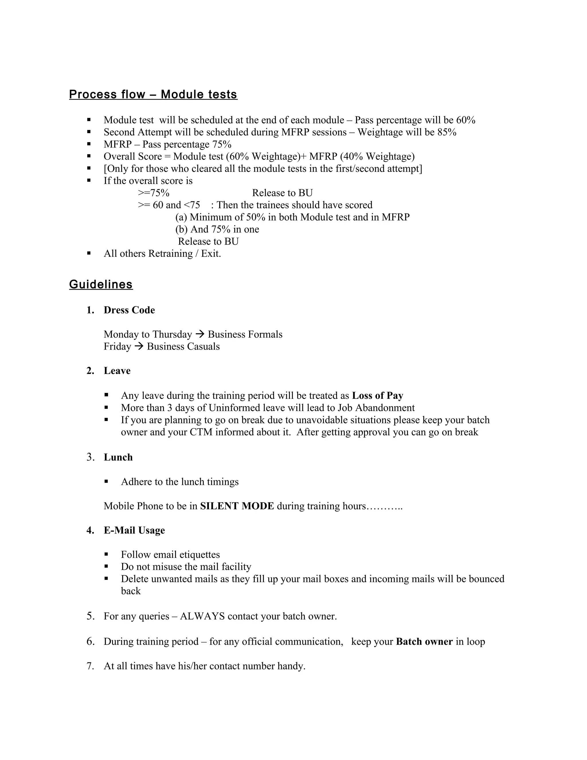 Associate Program Training Campus associate training program guideline doc | DOC