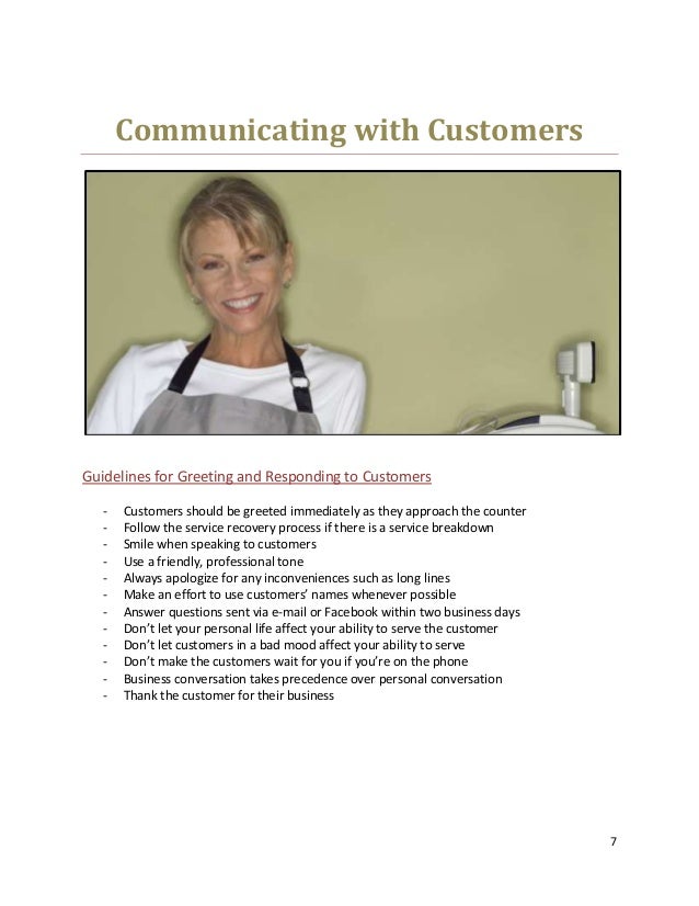 Customer Service Manual