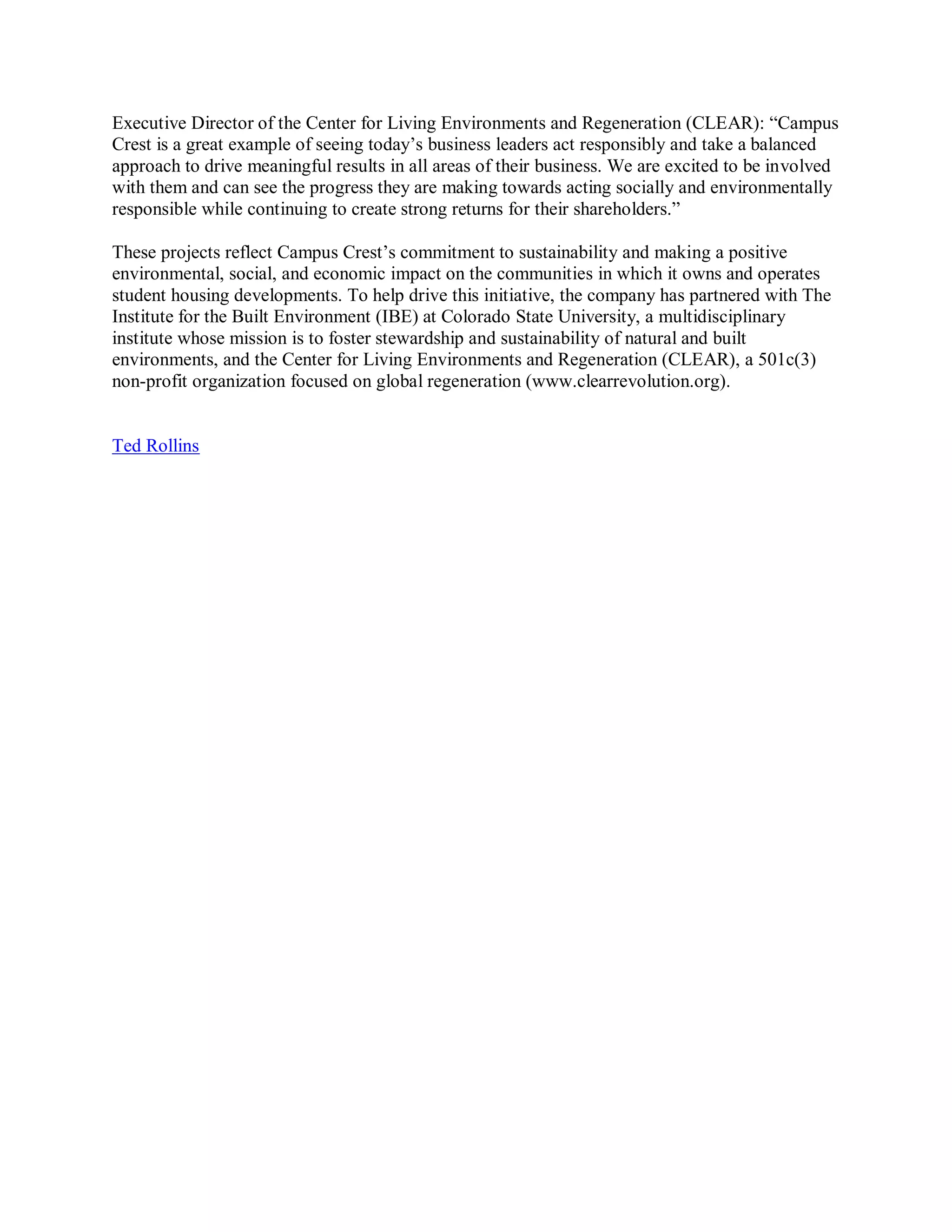 Campus Crest and Solar City Team Up | PDF