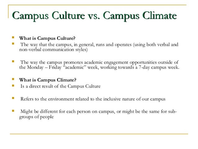Campus Culture And Organization