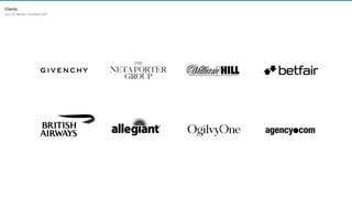 Clients

List of clients I worked with
 