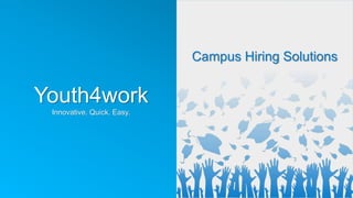 Helping Companies
Hire Quicker &
Better Talent
from Campuses
Youth4work
 