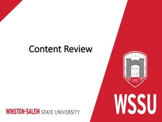 Content Review
 