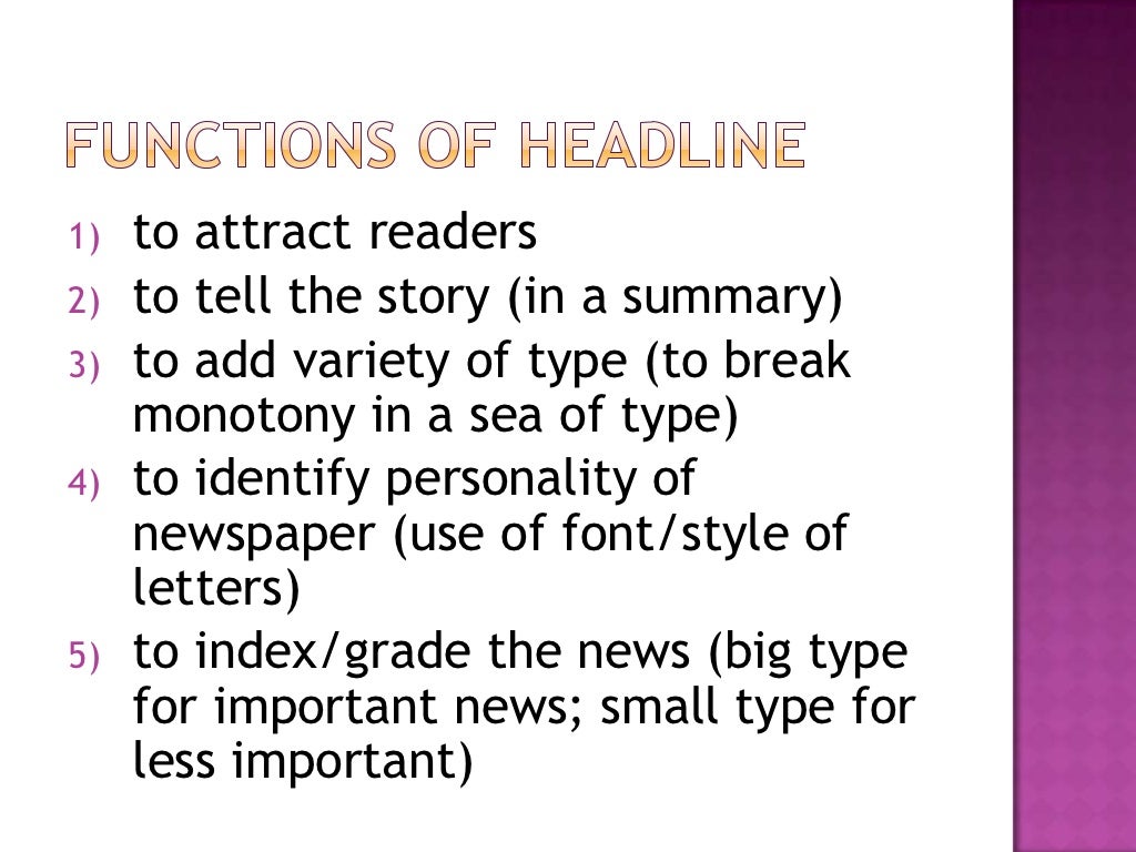 Campus journalism copyreading and headline writing