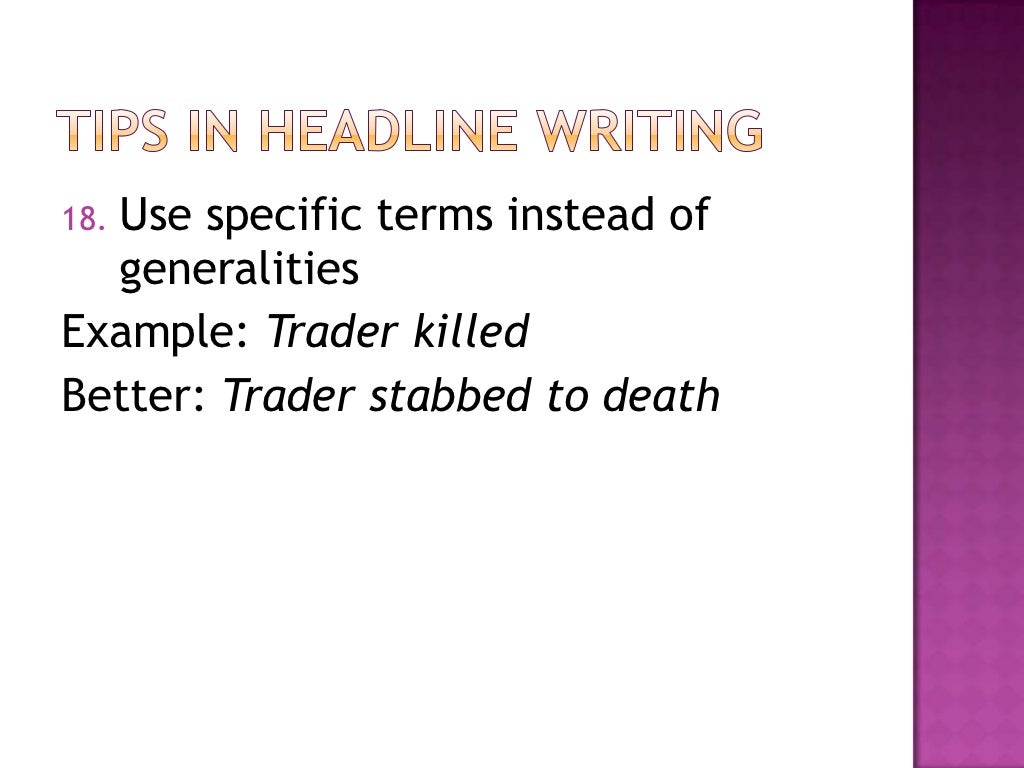 Campus journalism copyreading and headline writing