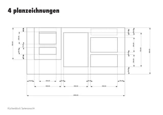 4 planzeichnungen
Küchenblock Seitenansicht
 