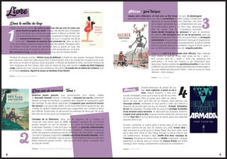 9
Armada
8
Livre
Deux ans de vacances -Tome 1
Quatorze jeunes garçons, tous pensionnaires d’un même collège
en Nouvelle-Zélande nommé « Chairman », échouent sur une île visiblement
déserte au large du Pacifique. La goélette dans laquelle ils naviguaient ayant
fait naufrage, ils vont devoir apprendre à s’organiser pour survivre et trouver
des secours. Leur jeune âge aidant, ils ont tous entre huit et quatorze ans, des
rivalités ne tardent malheureusement pas à apparaître, leur rendant la tâche
plus difficile. D’autre part, ils découvrent en explorant les lieux que l’île recèle
bien plus de secrets qu’ils ne l’imaginaient !
Classique de la littérature, Deux ans de vacances est à l’origine un
roman de Jules Verne, paru en 1888. Racontant l’aventure de ces enfants
perdus, bloqués sur une île pendant 2 ans avant de finalement rejoindre
la Nouvelle-Zélande, il a été écrit pour compléter le cycle des robinsonnades
de l’auteur : « il restait à montrer une troupe d’enfants […] luttant pour la vie au
milieu des passions entretenues par les différences de nationalité », expliquait
l’écrivain à l’époque. Aujourd’hui revisité sous forme de bande dessinée, cette
épopée prend un véritable coup de jeune et nous replonge dans une des plus
belles aventures jamais écrites ! Une série en trois tomes, à paraître tout
au long de l’année.
Auteurs : Philippe Chanoinat et Frédéric Brémaud
Dans le ventre du loup
Il était une fois un conte. Un conte un peu trop réel qui met en scène une
jeune femme en quête de vérité. Un jour, elle décide donc d’enquêter
sur le fait divers qui, trente ans auparavant, a détruit sa famille. Elle
retrouve la trace de sa cousine Sophie, assassinée à l’âge de 9 ans par
le « monstre d’Annemasse ». Pourquoi ne lui a-t-on jamais rien dit de
tout cela ? Souvenirs et mauvais rêves prennent vie, dans un décor
où les deux fillettes vivaient en dehors du temps des adultes. Plongeant dans
son histoire familiale comme elle plongerait dans la gueule du loup, elle
remonte jusqu’au jeune assassin, dont la vie a été pulvérisée par un drame.
Elle rencontre le loup, qui agit silencieusement au sein de chaque famille…
Pendant de longues années, Héloïse Guay de Bellissen a étudié les plus grands classiques littéraires
pour mieux en casser les codes aujourd’hui. D’abord libraire, elle s’est ensuite fait connaître en écrivant
des livres sur le slam et Spinoza, avant de publier Le Roman de Boddah en 2014, racontant l’histoire de
l’ami imaginaire de Kurt Cobain. Avec Dans le ventre du loup, elle revisite le mythe du Petit Chaperon
rouge, signant ainsi son roman le plus ambitieux. Elle y décrit le monde noir et solaire de l’enfance, tout
en rendant existence, dignité et amour au fantôme d’une fillette.
Auteur : Héloïse Guay de Bellissen
8
Akkinen - zone toxique
Gaspar, père célibataire, vit seul avec sa fille Tessie. Un jour, ils déménagent
pour aller s’installer dans une ville du Grand Nord. En effet, Gaspar a finalement
décroché un nouvel emploi chez Géotrupe, une usine
de la région spécialisée dans la réhabilitation des sols.
Un travail obtenu grâce à son frère, Elias, désormais
PDG de l’usine. Une fois l’installation terminée,
Tessie décide d’explorer les alentours et part se promener.
En chemin, elle rencontre tout un tas de personnes, avec qui
elle fait connaissance. Parmi elles se trouve Pekko, un écologiste
contestataire accusant régulièrement Géotrupe d’empoisonner
l’eau potable. Lorsqu’il disparaît soudainement, la ville se réveille
enfin et ouvre les yeux sur le problème. Gaspar et Tessie, quant à
eux, se retrouvent en plein cœur de l’enquête policière.
Grâce à un trait à la fois simple mais efficace, Iwan Lépingle
nous dresse le portrait d’une ville rurale où les « gros »
font souvent taire les « petits ». Dans une ambiance très
particulière – le choix des couleurs y est notamment pour
beaucoup, l’auteur soulève des questionsactuelles et nous invite
àréfléchir.Quiestvraimentresponsabledelatoxicitédelarégion?
Qu’avait réellement découvert Pekko ? Vous le saurez en lisant
Akkinen – Zone toxique !
Auteur : Iwan Lépingle
3
Comme beaucoup de jeunes de son
âge, Zack Lightman a passé sa vie à
rêver. Depuis toujours, il rêve d’un
monde semblable à ceux qu’il croise au gré de ses livres
de science-fiction, films et autres jeux vidéo du même
genre. Un jour, alors qu’il finit par se résigner, Zack aperçoit une
soucoupe volante, semblable en tous points à celles qu’il détruit à
longueur de journée dans son jeu du moment : Armada. Simulateur
de vol très populaire, Armada invite les joueurs à protéger la planète
d’une invasion extra-terrestre, en détruisant les vaisseaux ennemis.
Croyant avoir perdu la tête, le jeune homme réalise très vite que tout
ceci est bien réel et qu’il va devoir jouer les héros, grâce aux capacités
acquises dans le jeu.
Ecrivain, scénariste et maître geek à temps plein (il est du moins
reconnu comme tel par tous les réseaux aux USA), Ernest Cline a
déjà rencontré le succès grâce à Ready Player One, best-seller salué
par le New York Times et USA Today. Prenant le même chemin que
son prédécesseur, Armada a déjà l’étoffe d’un futur classique de
l’aventure. Entraînant le lecteur dans un thriller surprenant, il plonge
également ce dernier dans un univers de science-fiction loin d’être
classique, dont l’auteur a brillamment contourné les conventions !
Auteur : Ernest Cline
 