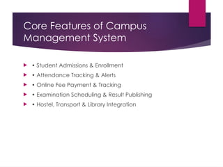 All-in-One Campus Management System for Smarter Institution Operations ...