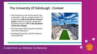 A slide from our Bidders Conference
 