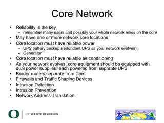 Campus networks best practices core and edges network | PPT