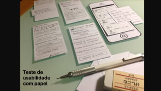 Teste de
usabilidade
com papel
 