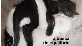 a busca 
do equilíbrio
 