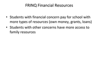 Low Entering High School GPAStudents who enter PSU with a high school GPA below 3.0 make up about 29% of FRINQ students each year.