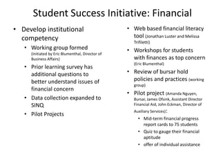 FRINQ Financial ResourcesStudents with financial concern pay for school with more types of resources (own money, grants, loans)