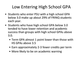 Honors, Liberal Studies, Pre-nursing or others not required to take UNST