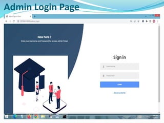 Admin Login Page
 