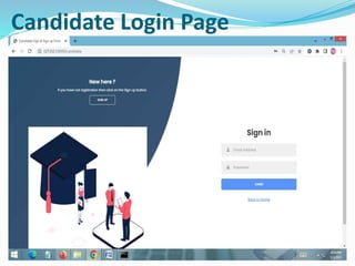 Candidate Login Page
 