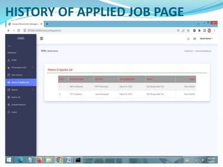 HISTORY OF APPLIED JOB PAGE
 