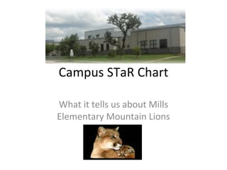 Campus STaR Chart What it tells us about Mills Elementary Mountain Lions 
