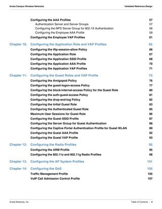 Aruba Campus Wireless Networks | PDF