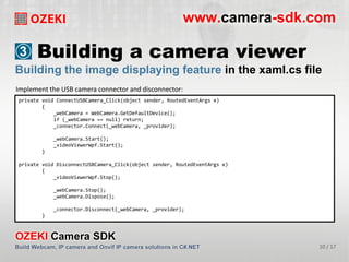 How to implement camera recording for USB webcam or IP camera in C#.NET