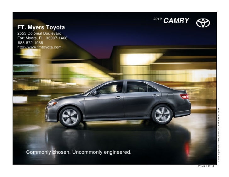 2010 Toyota Camry Hybrid Ft Myers Toyota Fort Myers Fl