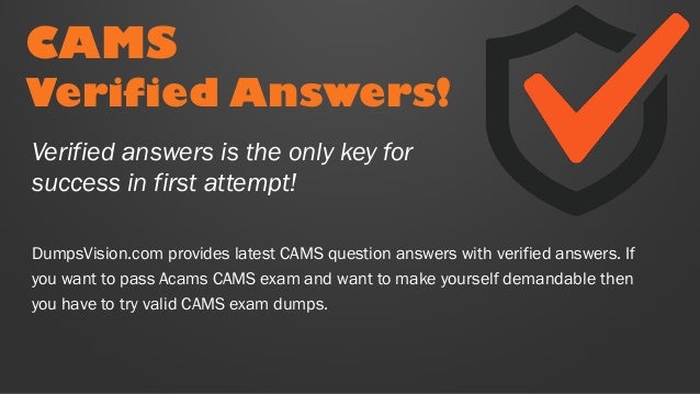 CAMS Exam Fragen