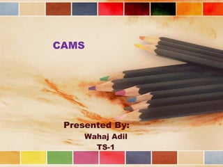 CAMS
Presented By:
Wahaj Adil
TS-1
 