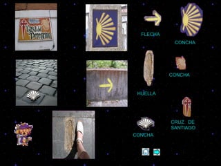 CONCHA
FLECHA
CONCHA
CONCHA
HUELLA
CRUZ DE
SANTIAGO
 