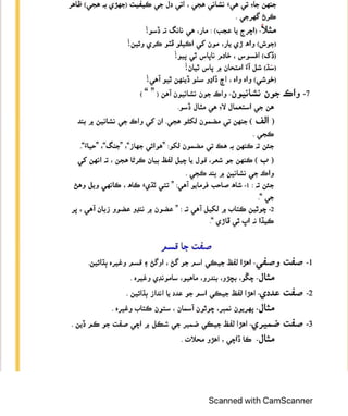 SINDHI GRAMMAR NOTES FOR JEST AND PST TEST PREPARATION