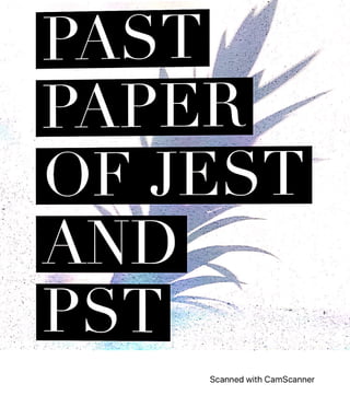 PAST PAPER OF JEST AND PST TEST