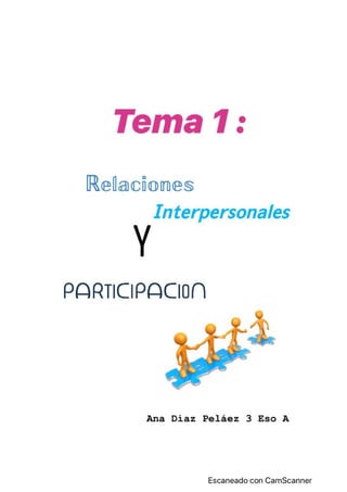 Resumen del tema "Relaciones interpersonales y participación"