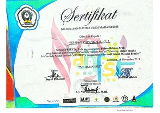 ijazah dan sertifikat