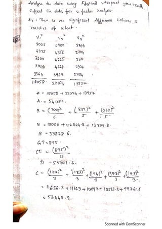 CHI-Square test, ANOVA (one way, two way)