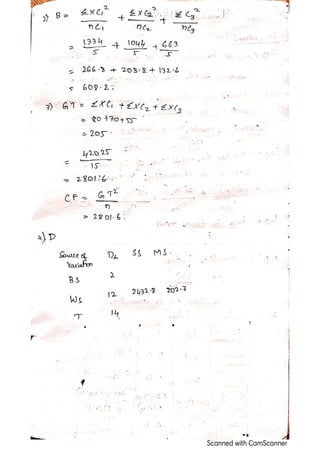 CHI-Square test, ANOVA (one way, two way)