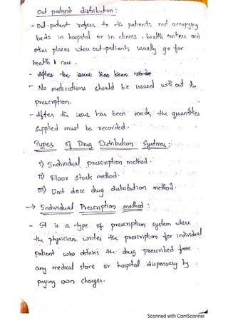 Hospital pharmacy services