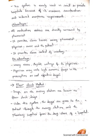 Hospital pharmacy services