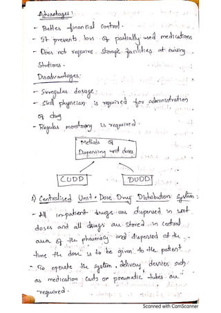 Hospital pharmacy services