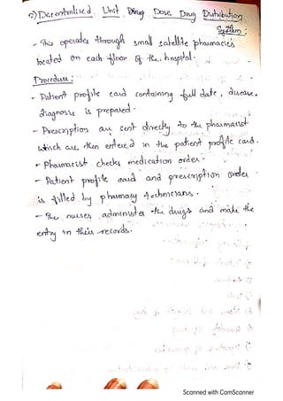 Hospital pharmacy services