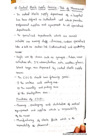 Hospital pharmacy services