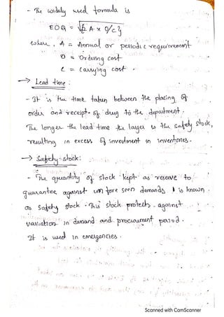 Hospital pharmacy services