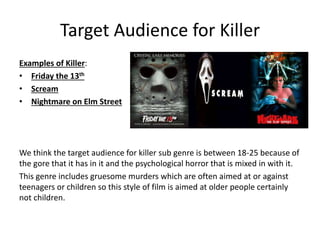 Assignment 7 | PPTX | Horror | Genres