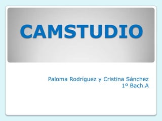 CAMSTUDIO

  Paloma Rodríguez y Cristina Sánchez
                            1º Bach.A
 