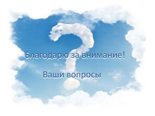 Благодарю за внимание!
Ваши вопросы
 
