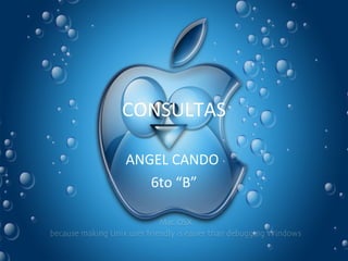 CONSULTAS ANGEL CANDO  6to “B” 