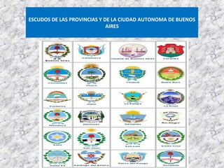 ESCUDOS DE LAS PROVINCIAS Y DE LA CIUDAD AUTONOMA DE BUENOS
AIRES
 