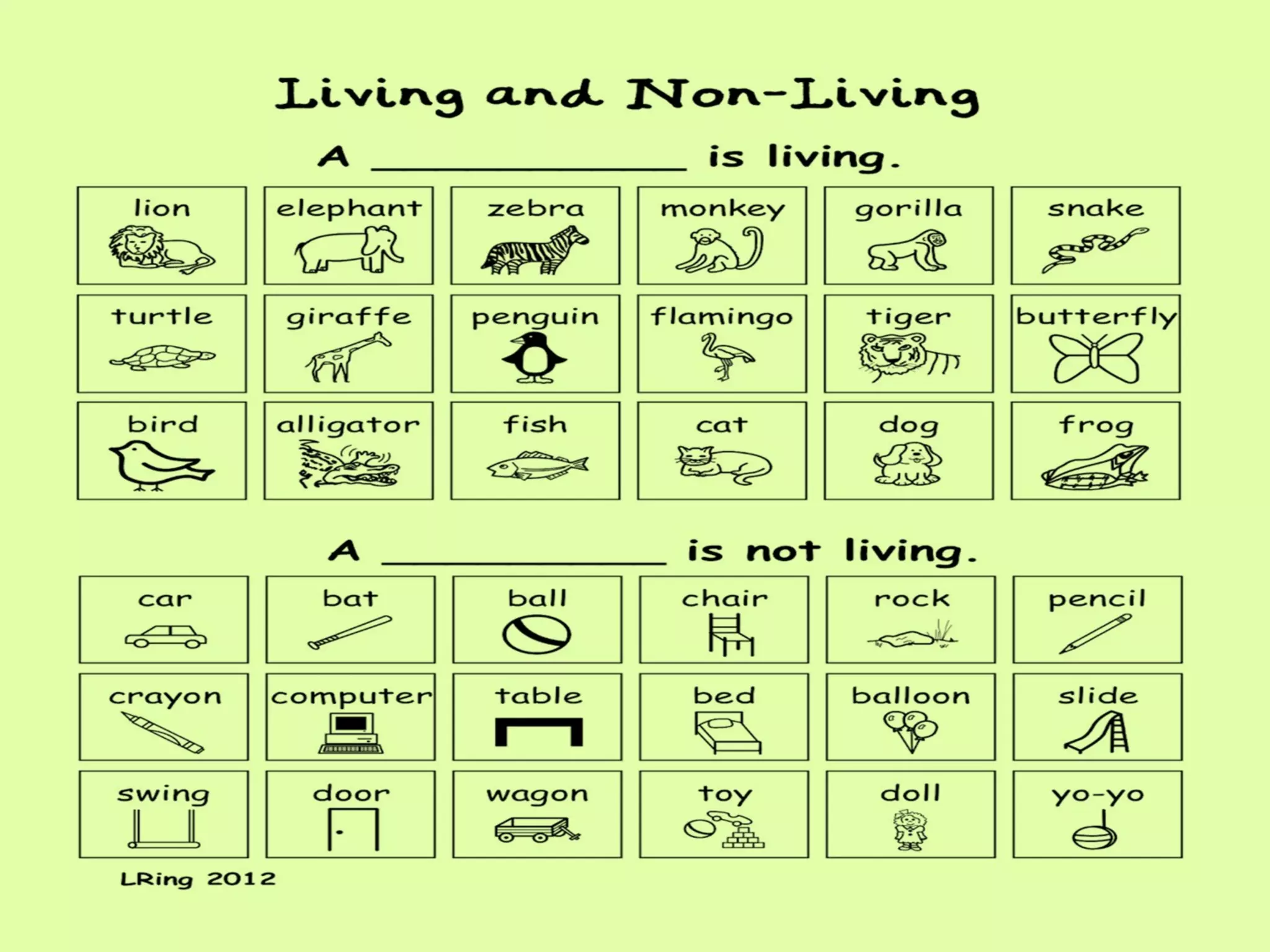 Living and non living
