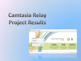 Camtasia Relay Project Results 