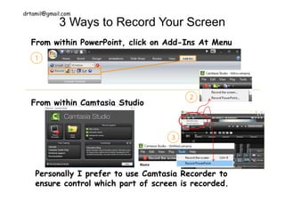 Using Camtasia Studio To Create Content | PDF
