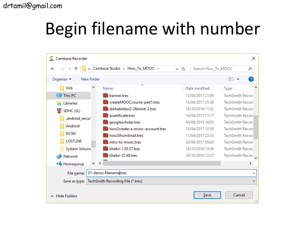 using camtasia